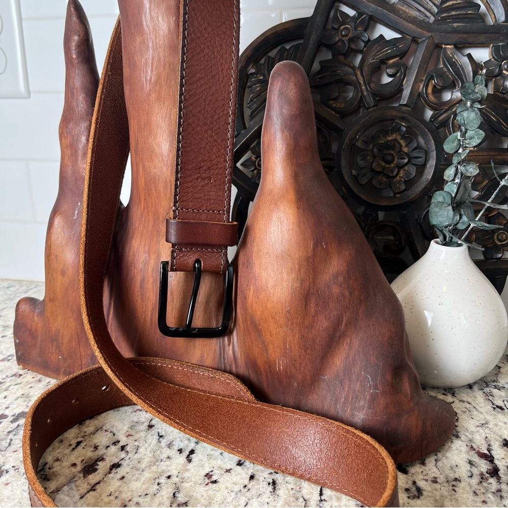 Men's Haggar Leather Belt - Picture 6 of 8